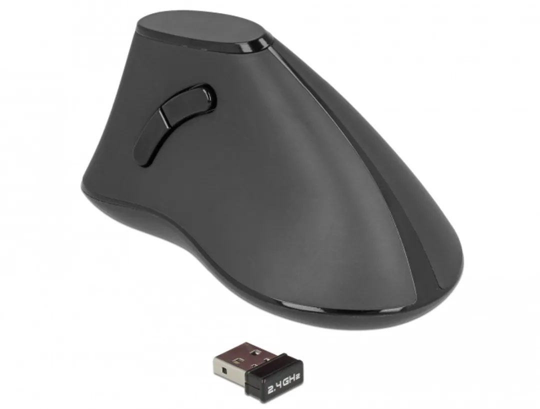 Delock 12622 Draadloze USB Muis - 5 Knoppen 1000 DPI - Zwart