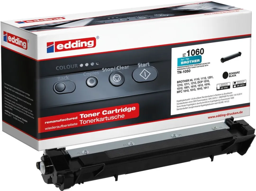 Edding Toner vervangt Brother TN-1050 Compatibel Zwart 1000 bladzijden EDD-1060