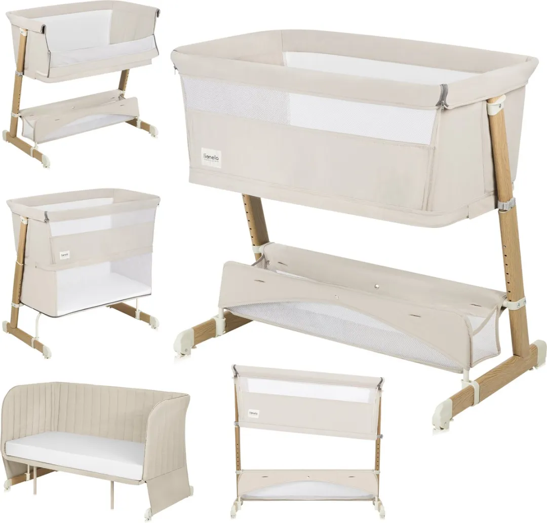 Lionelo Thomi Plus 5in1 Meegroeibed - Beige Karamel