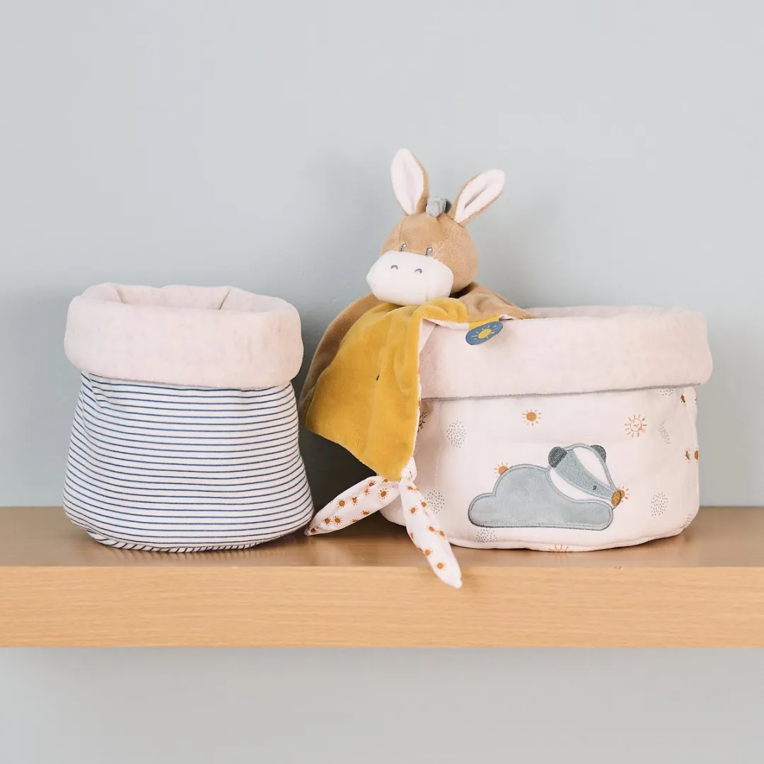 Nattou Ezel Leo Knuffeldoekje 27cm - Donker warm beige