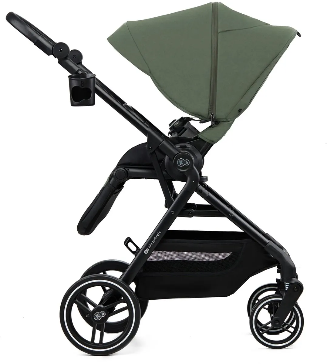 KinderKraft YOXI 3-in-1 Kinderwagen Groen - Reiswieg/Wandelzitje/Autostoel