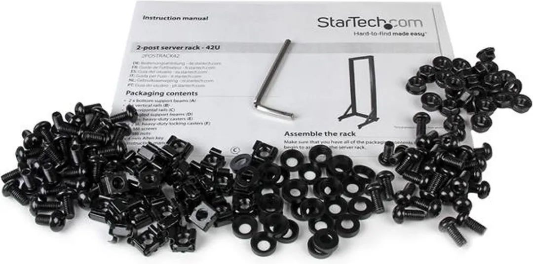 Startech 42U Open Server Rack Frame - Zwart - afbeelding 6 van 6