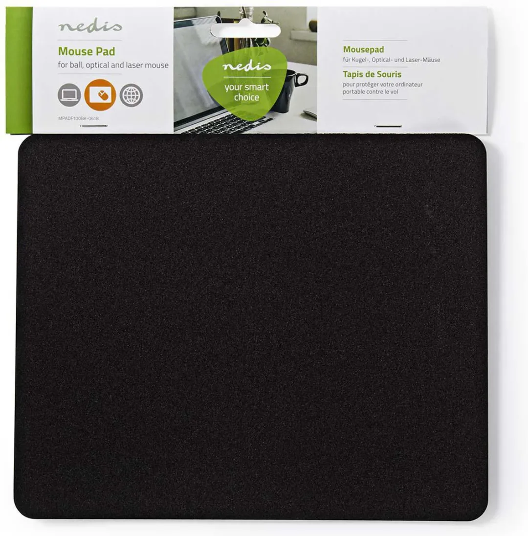Nedis Muismat MPADF100BK - 220mm - Zwart