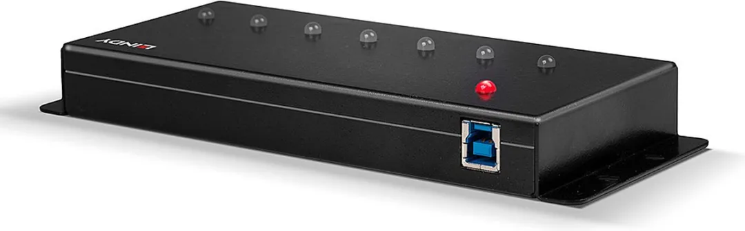 Lindy 43128 7-Poorts USB 3.0 Hub - Zwart - afbeelding 6 van 6