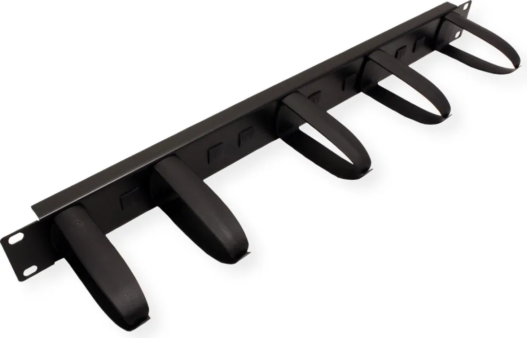 Value 19" Frontpaneel 1HE - 5 Kabelogen - Zwart