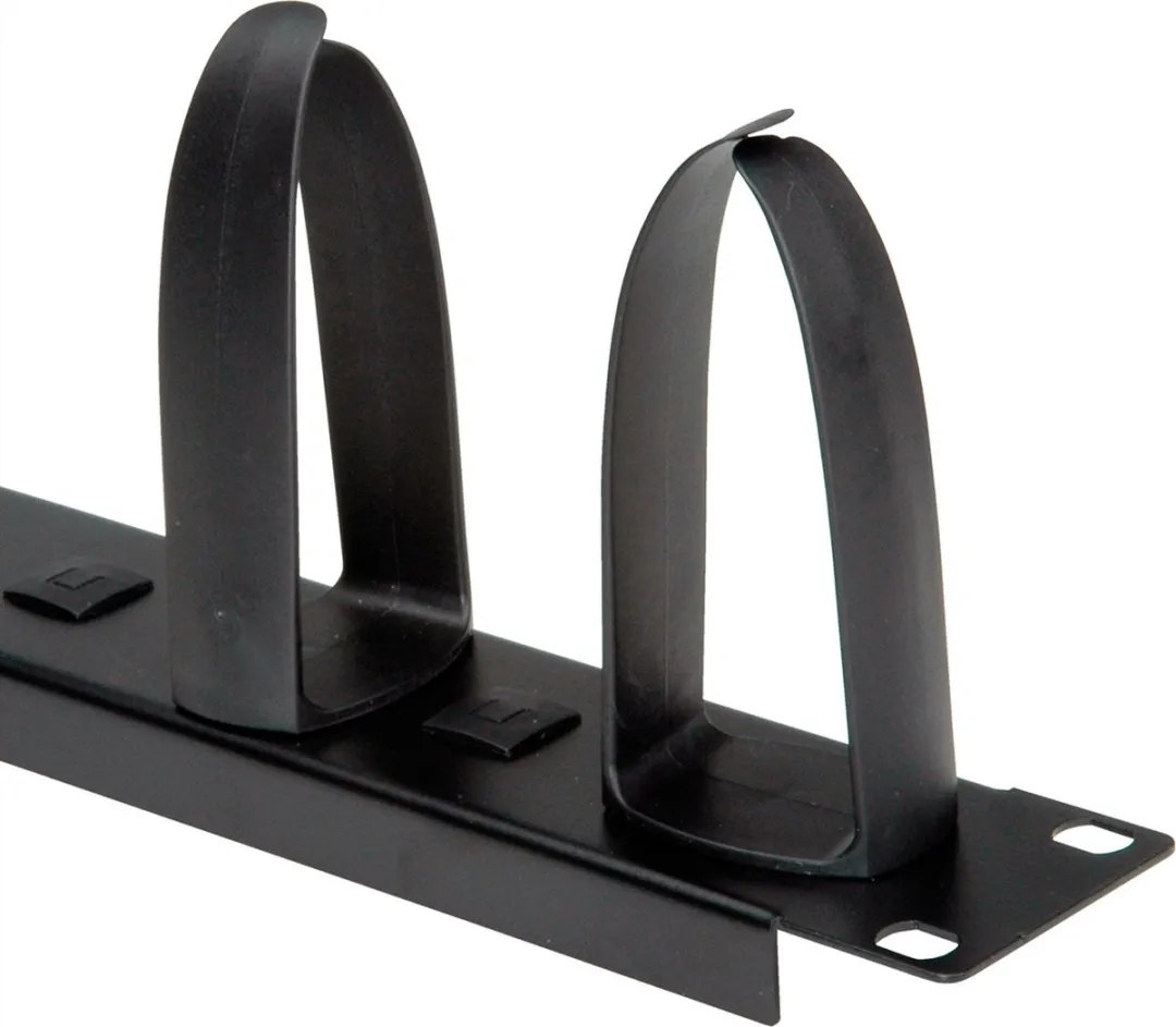 Value 19" Frontpaneel 1HE - 5 Kabelogen - Zwart