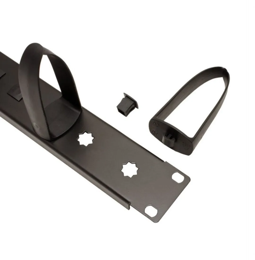 Value 19" Frontpaneel 1HE - 5 Kabelogen - Zwart
