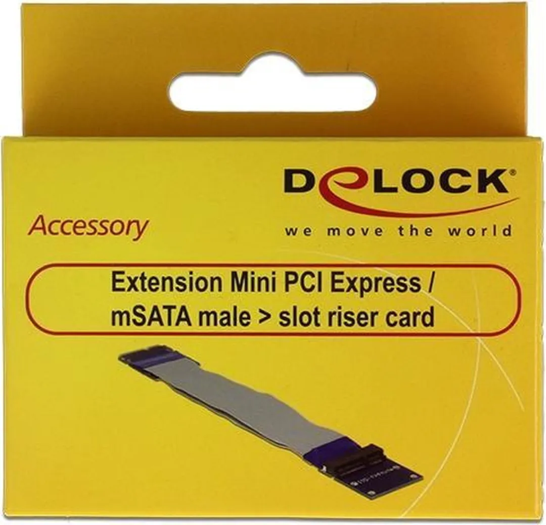 Delock Mini PCI Express/mSATA Riserkaart 13cm - Zwart/Grijs