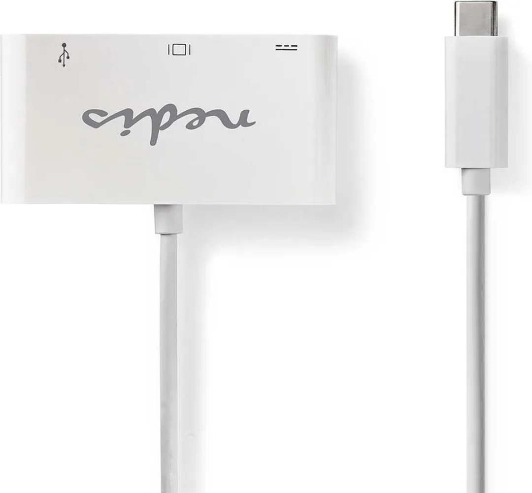 Nedis CCGB64760WT02 USB-C Adapter 3-in-1 - 5Gbps - 20cm - Wit - afbeelding 6 van 6