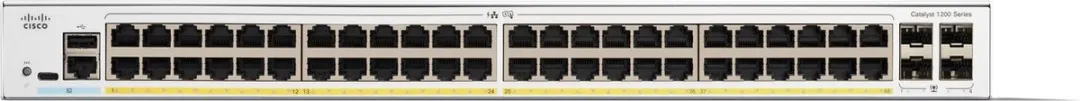 Cisco C1200-48P-4G Managed Switch - 48 PoE-poorten Wit