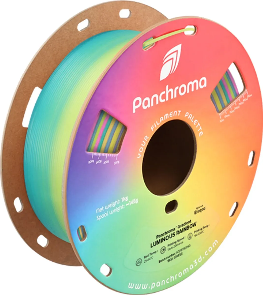 Polymaker Panchroma Rainbow PLA Filament 1.75mm - Luminous