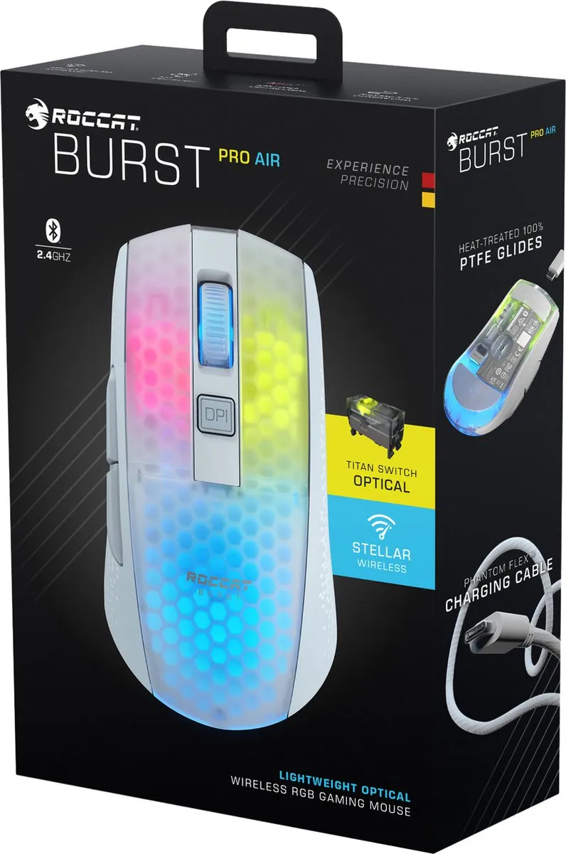 Roccat Burst Pro Air ROCA12.BX.GAMB Gaming Muis - Wit