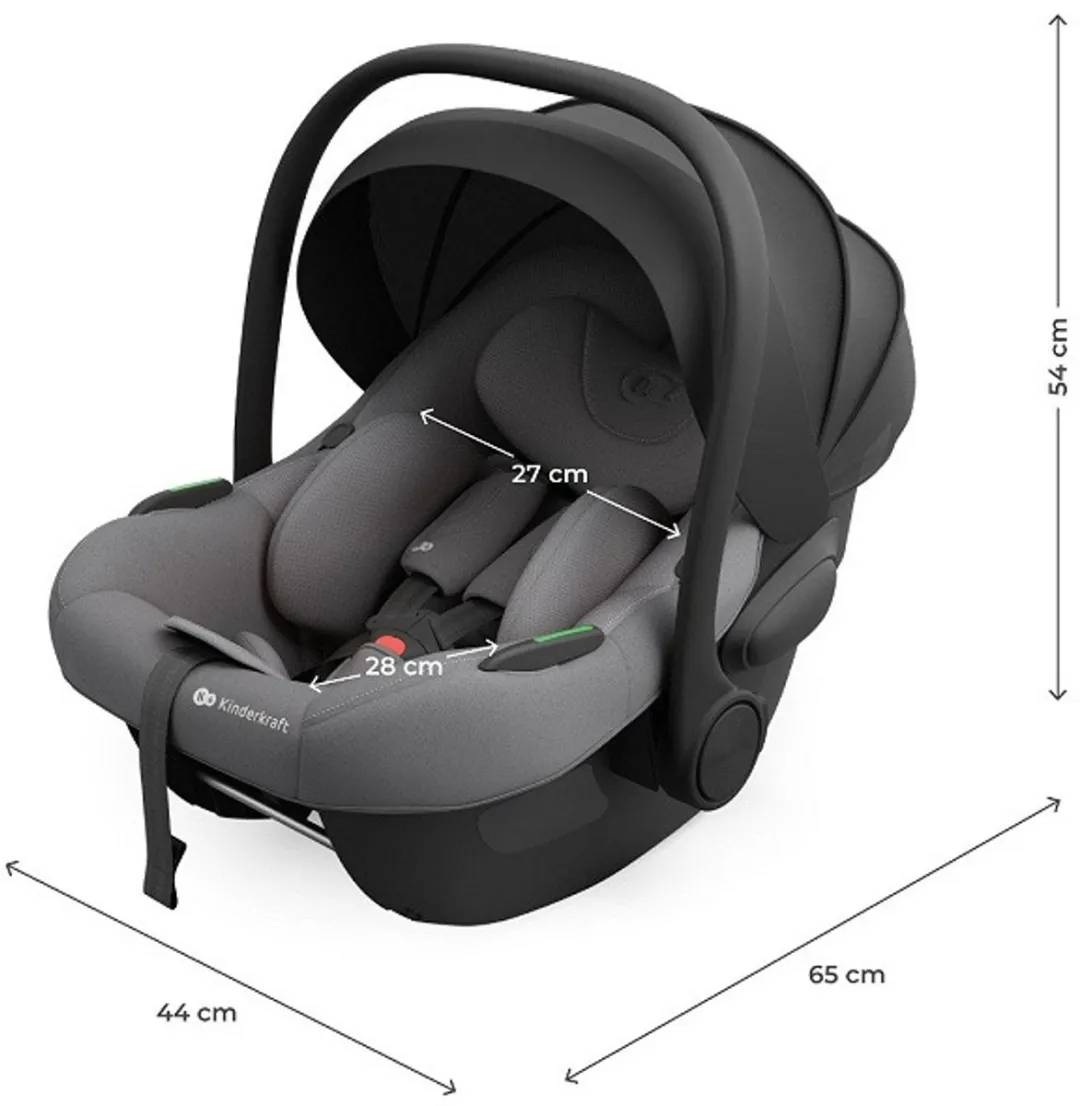KinderKraft I-LITE Autostoel 40-87cm - Groep 0+ - Grijs