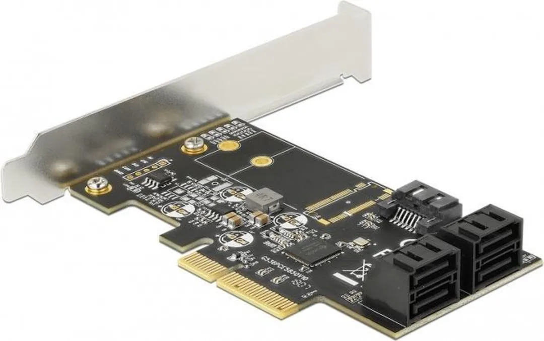 Delock 5-Port SATA PCIe x4 Kaart - Groen