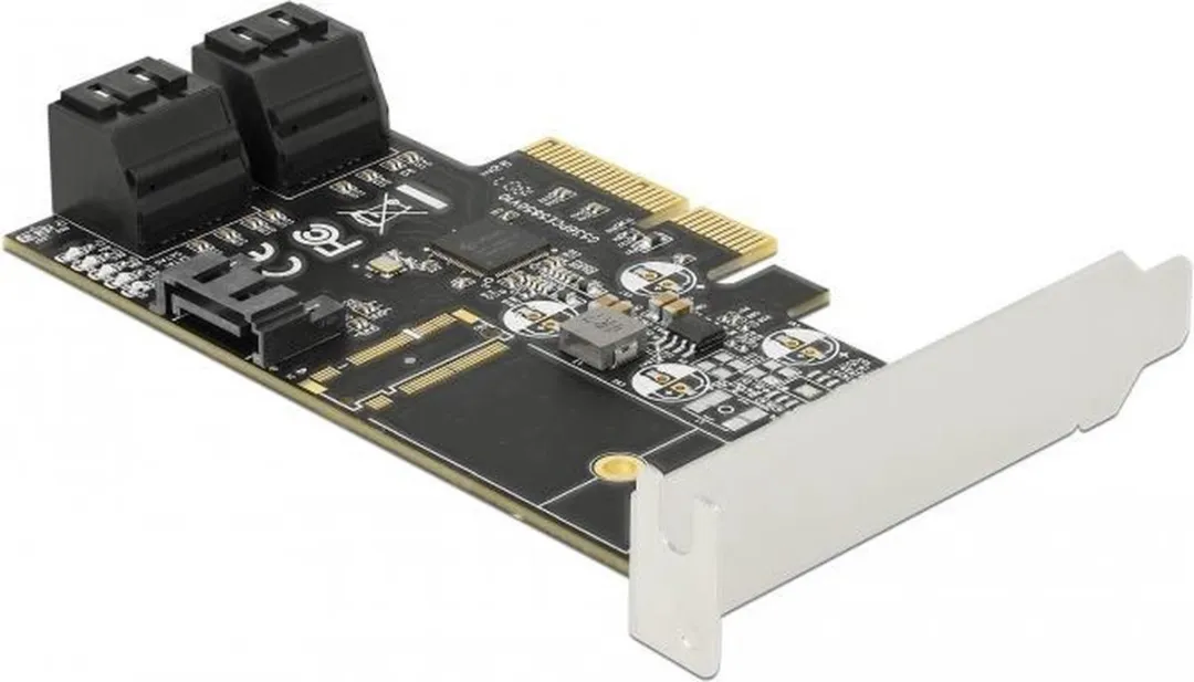 Delock 5-Port SATA PCIe x4 Kaart - Groen