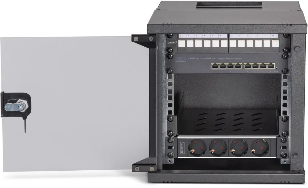 Digitus DN-49101-SET Rack 6HE Wandrek - 315x300mm Zwart - afbeelding 6 van 6