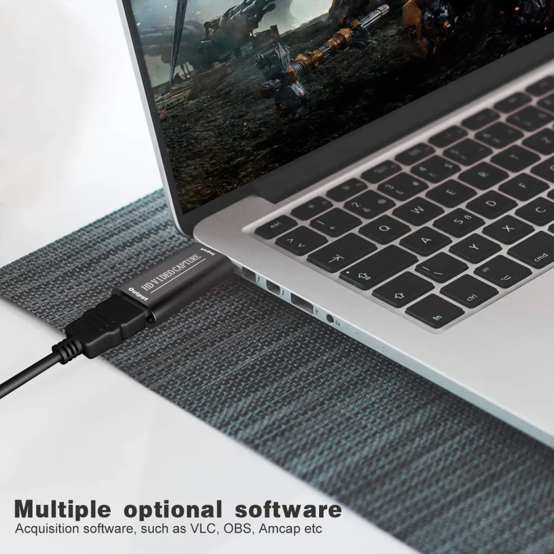 NÖRDIC VDCP HDMI naar USB Video Capture Adapter - 4K 30Hz - Zwart