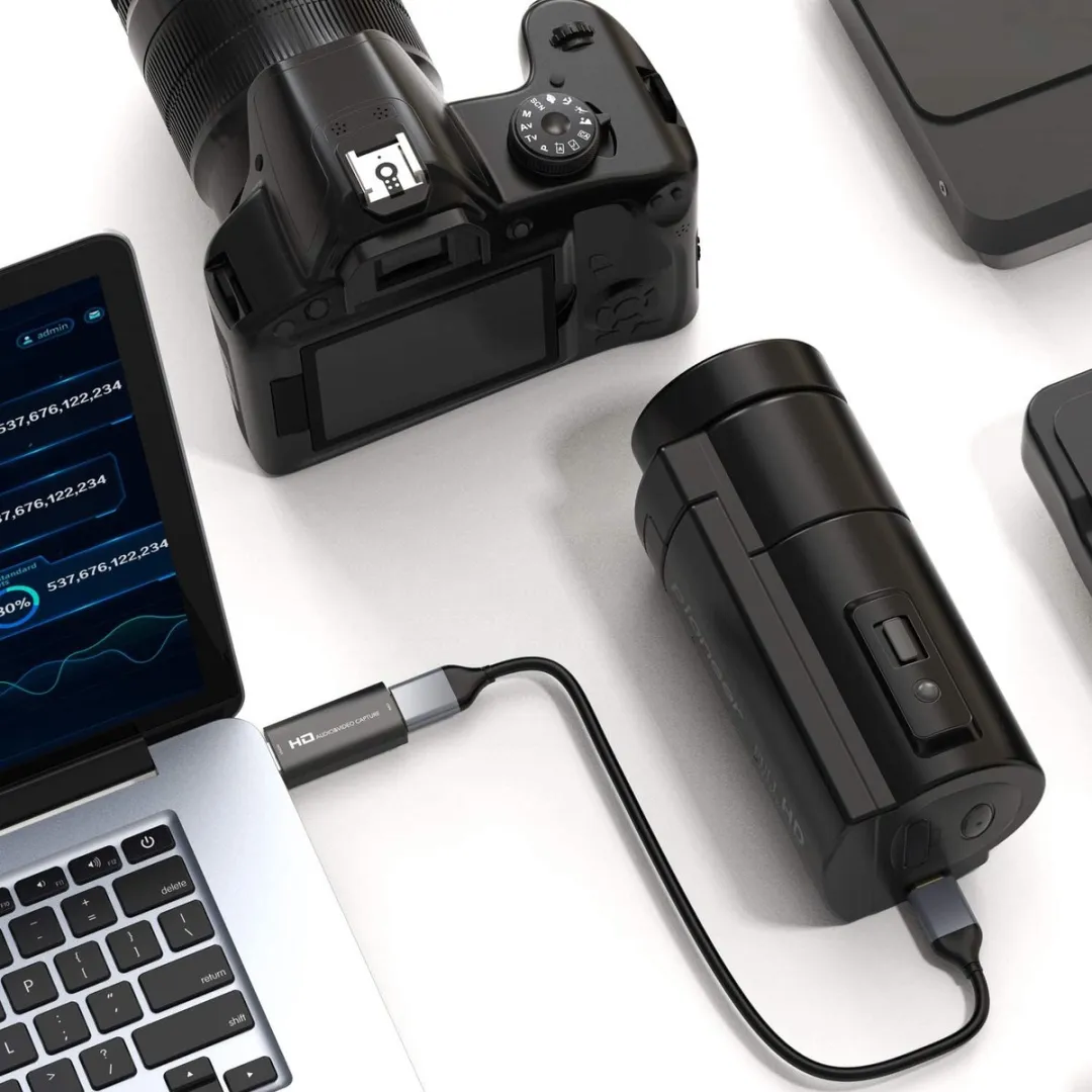 NÖRDIC VDCP HDMI naar USB Video Capture Adapter - 4K 30Hz - Zwart