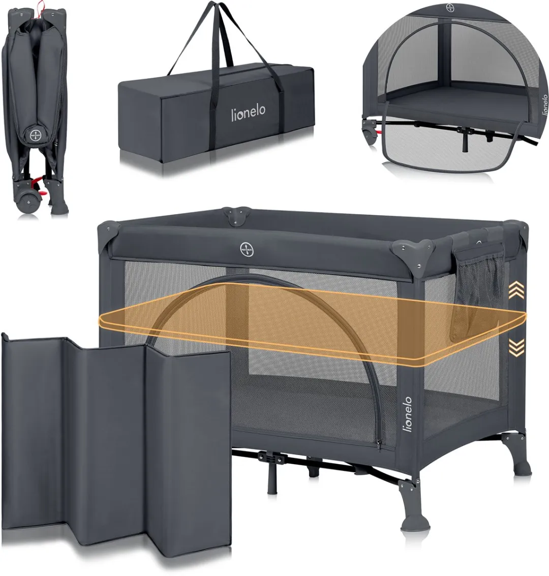 Lionelo Laura Compact 3-in-1 Reisbedje - Groen