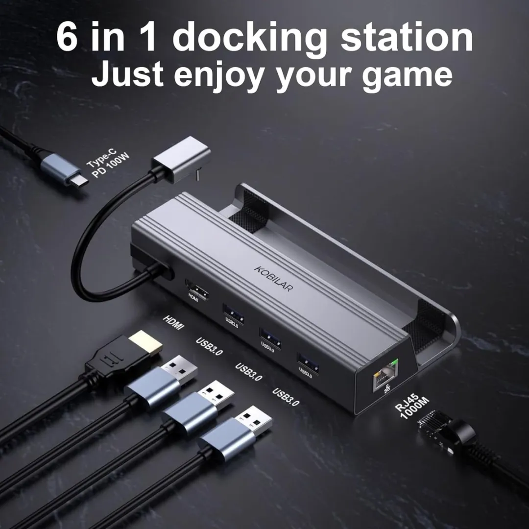 NÖRDIC DOCK-189 Steam Deck Docking Station - Grijs V2