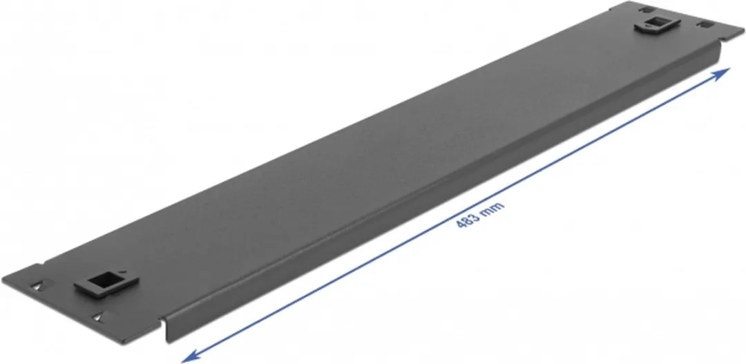 Delock 19" Netwerkkast Blind Cover 2U - Zwart - afbeelding 2 van 3
