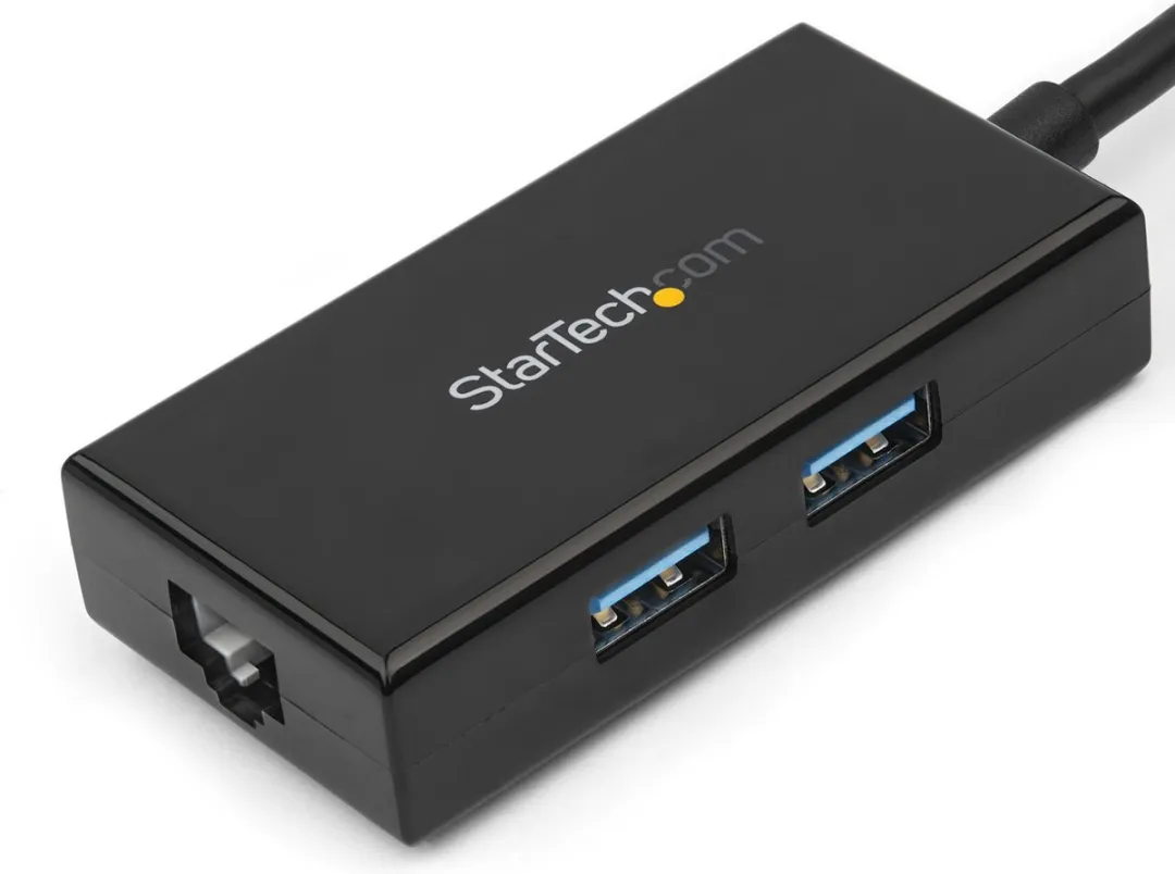 Startech USB31000S2H USB 3.0 Netwerkadapter - 2x USB Hub - Zwart