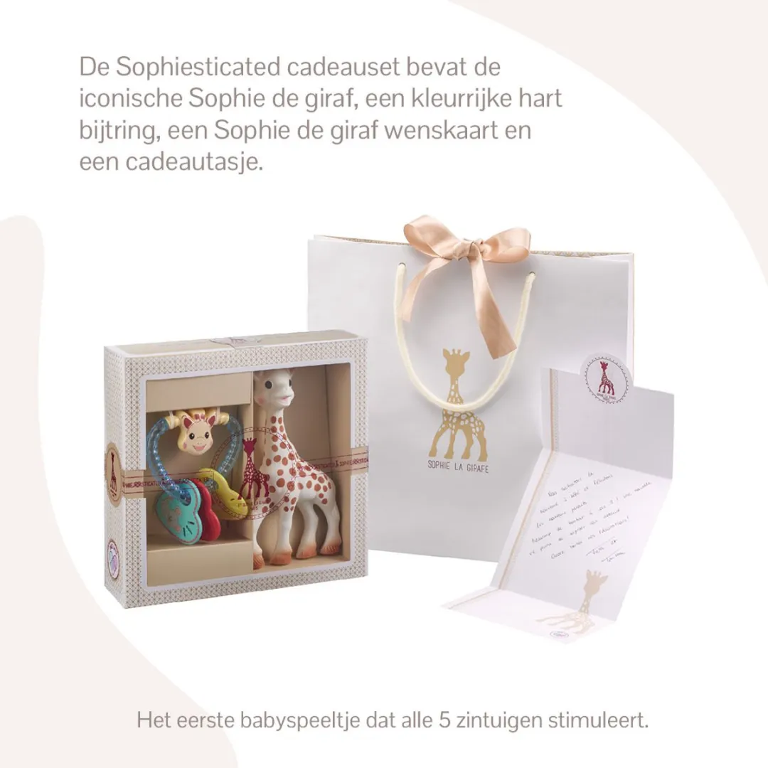Sophie de Giraf Sophiesticated Cadeauset - Hart Bijtring 4-delig - afbeelding 6 van 6