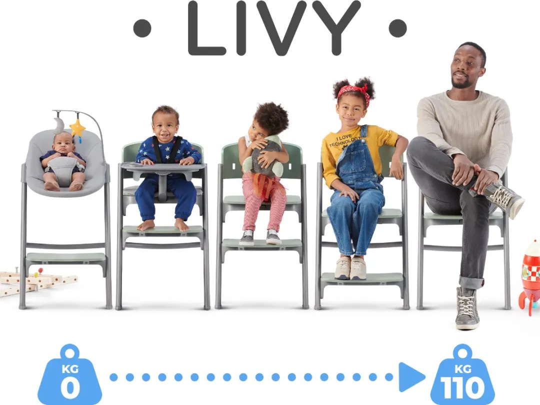 KinderKraft LIVY Kinderstoel 4-in-1 Groen