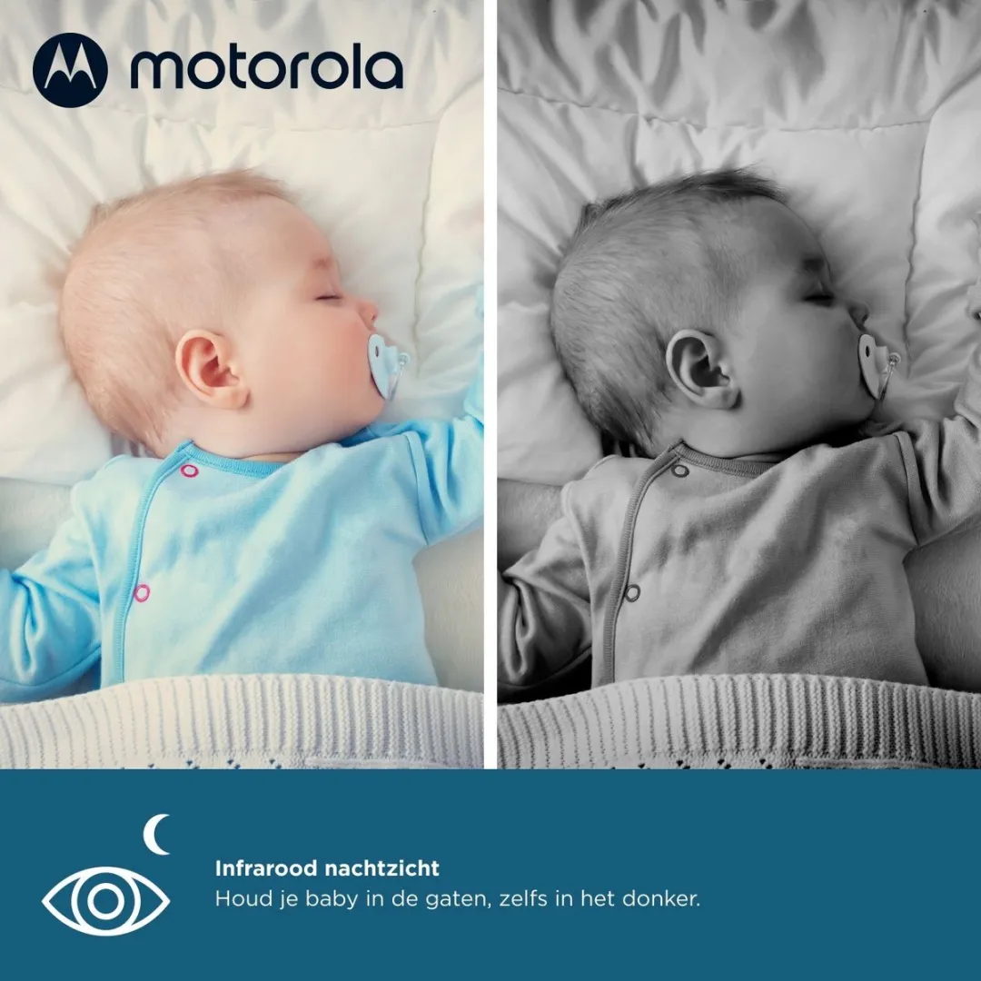 Motorola VM75 Babyfoon met Camera - 5 inch Wit - afbeelding 6 van 6