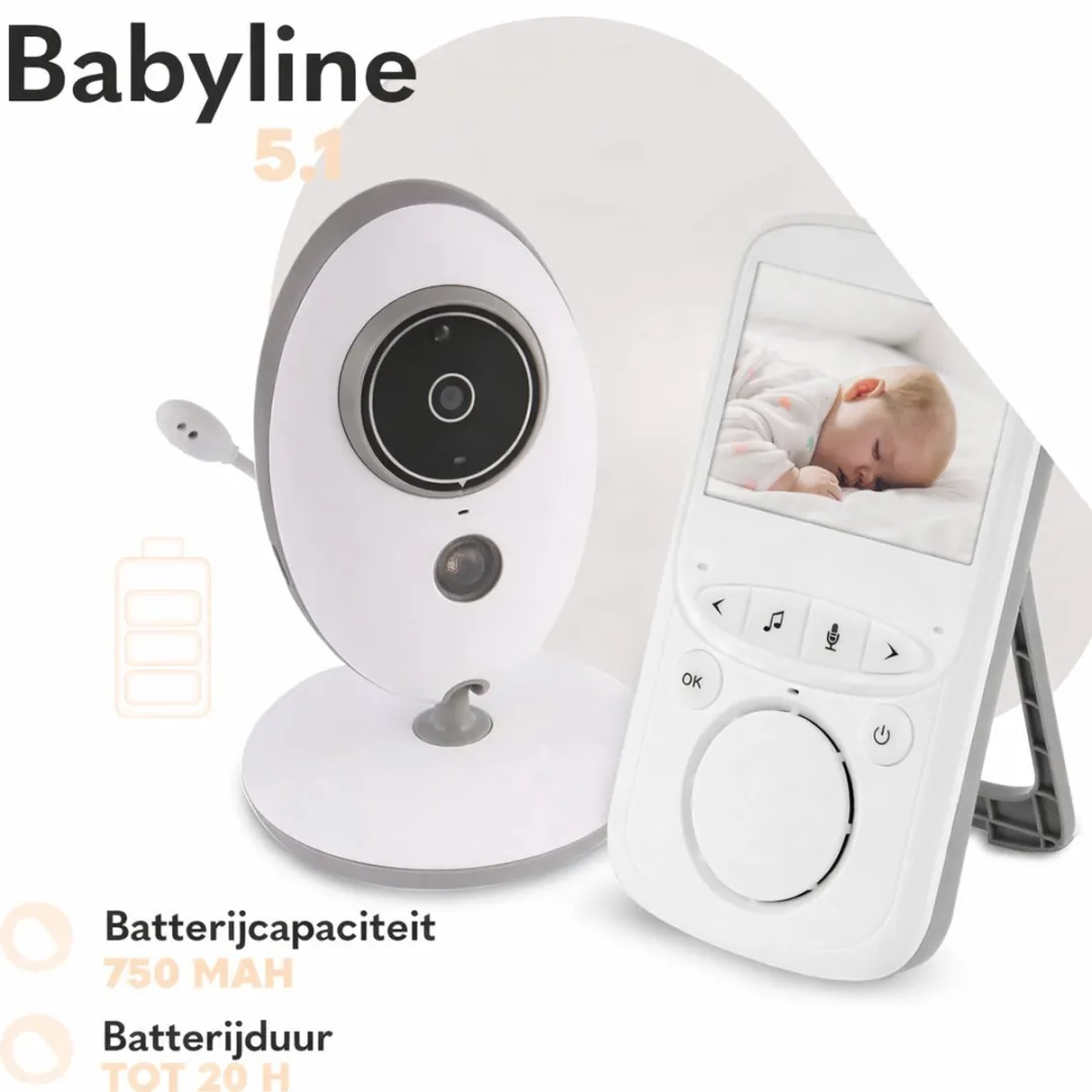 Lionelo Babyfoon met Camera 2.4" - Wit