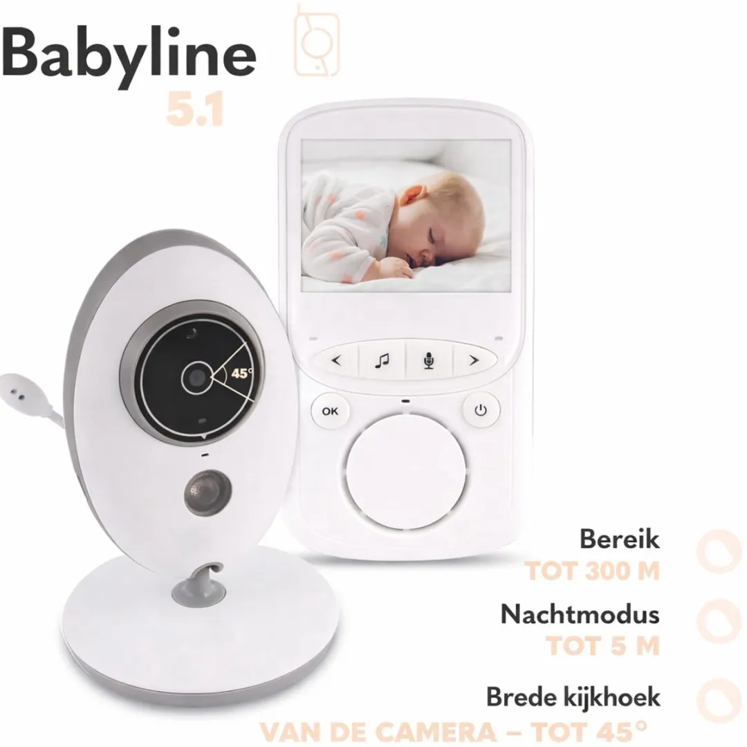 Lionelo Babyfoon met Camera 2.4" - Wit