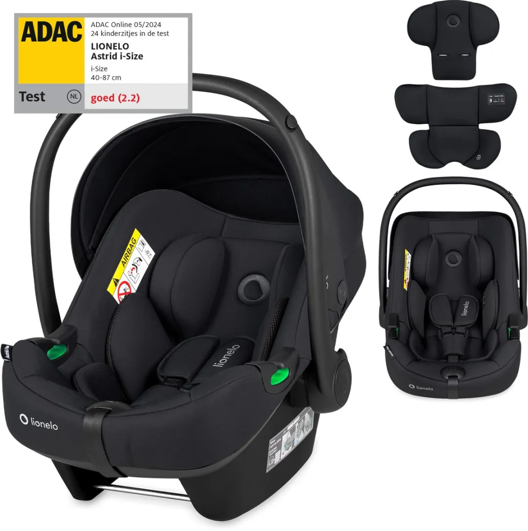 Lionelo Astrid i-Size Autostoel 40-87cm - Zwart/Grijs