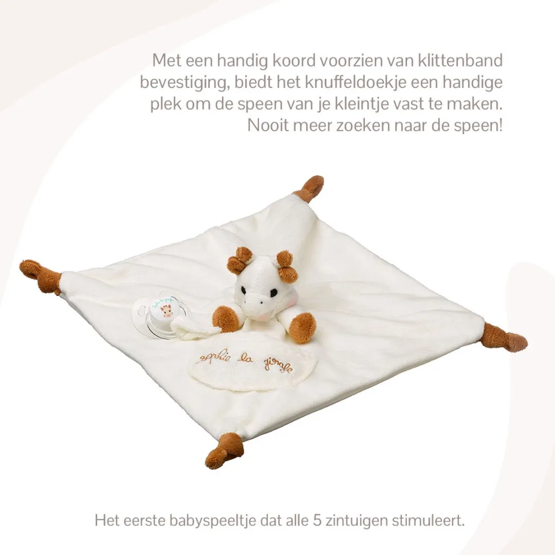 Sophie de Giraf Speenknuffel Meerkleurig 30x30cm