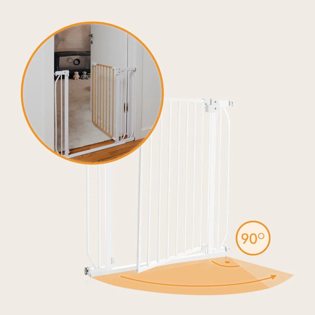 Lionelo Truus Slim Traphek Verlengstuk - AutoStop & Automatische Sluiting - Wit