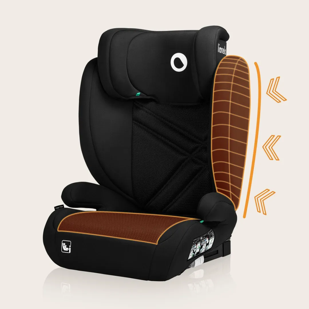 Lionelo Hugo i-Size Autostoel 100-150cm - ISOFIX & Gordel - Zwart