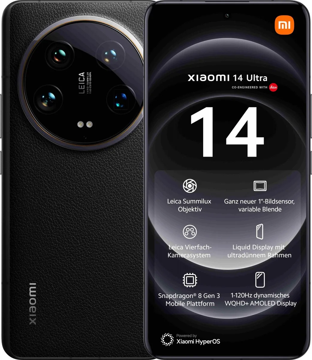 Xiaomi 14 Ultra MZB0G86EU Smartphone 5G - 16GB/512GB - Zwart