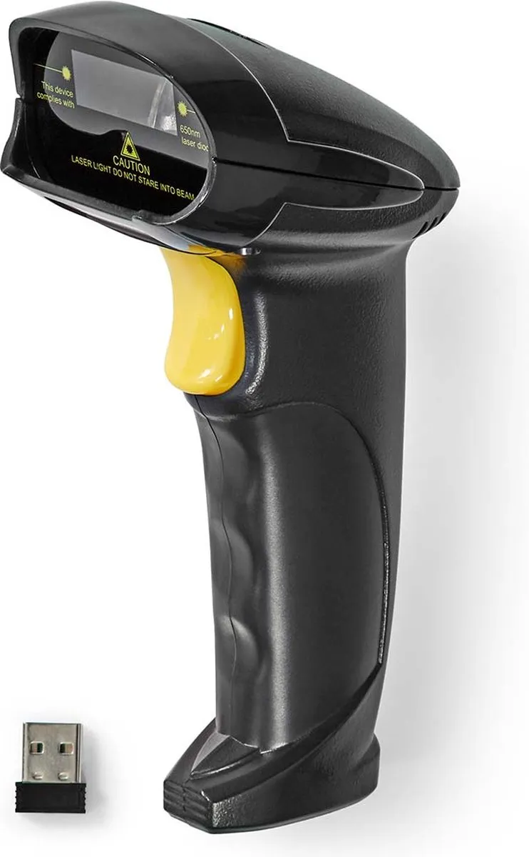 Nedis BSCNW1D100BK Barcodescanner - Draadloos - Zwart