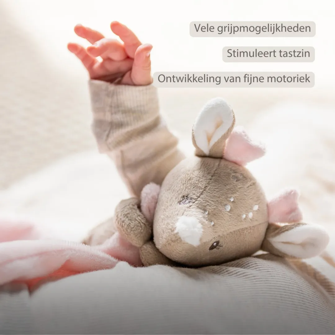 Nattou FanFan Baby Knuffeldoekje Hertje 27x27cm - Beige