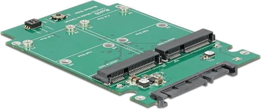 Delock DLCK-62594 2,5" SATA Behuizing - 2x mSATA SSD - RAID - Zwart