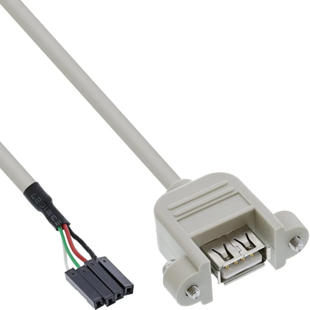 InLine Pin Header USB2.0 naar USB-A Adapter
