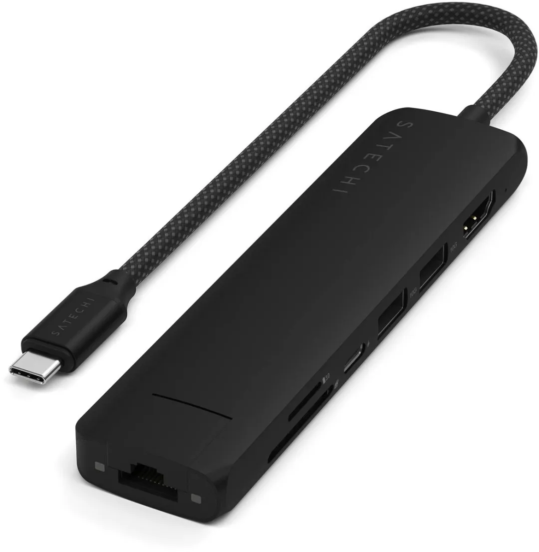 Satechi ST-P7SK USB-C 7-in-1 Adapter - 10Gbps - Zwart - afbeelding 6 van 6