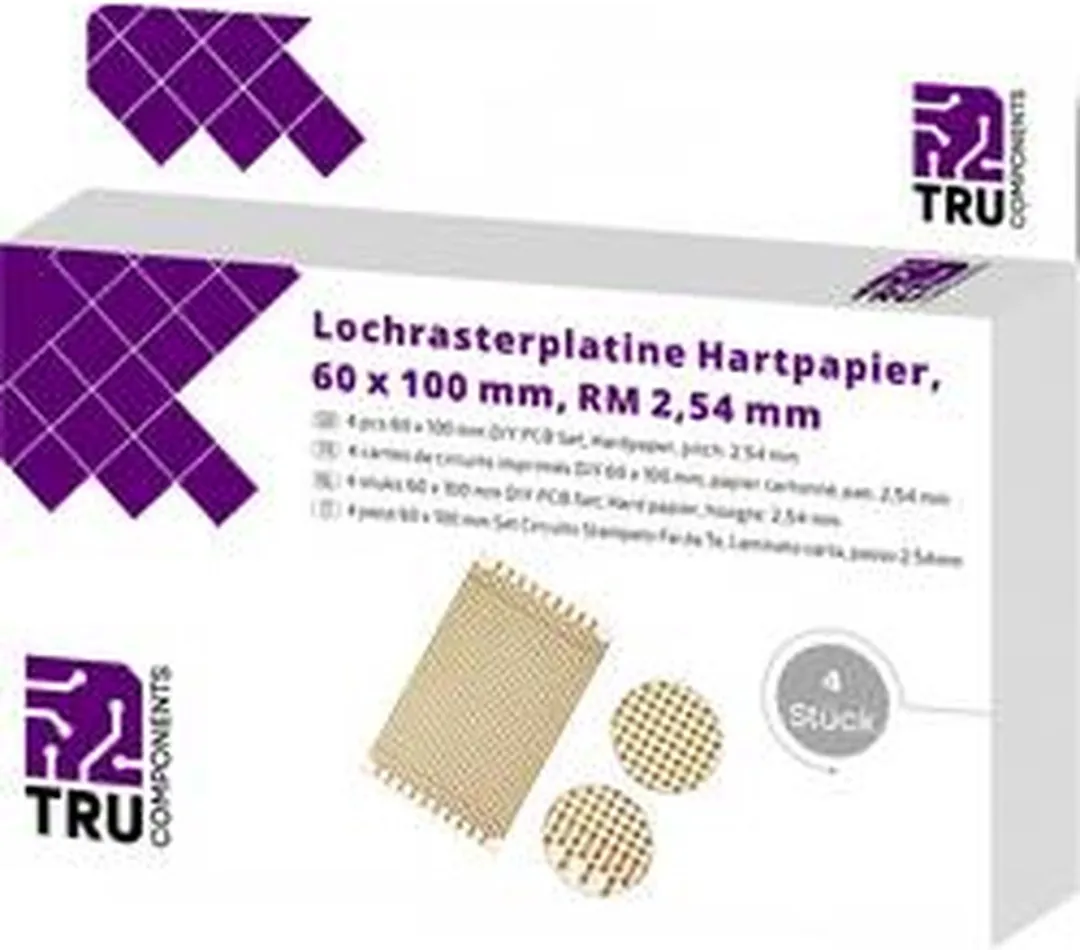 Tru Components T1906SA037 Printplaat Hardpapier 100x60mm