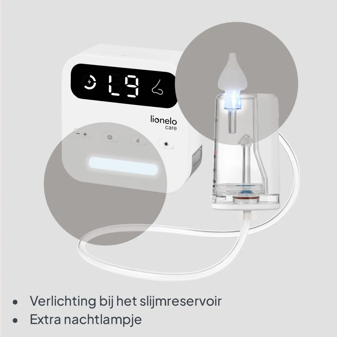 Lionelo Care BabyAir Neuszuiger - 65 kPa - Draadloos - 9 standen