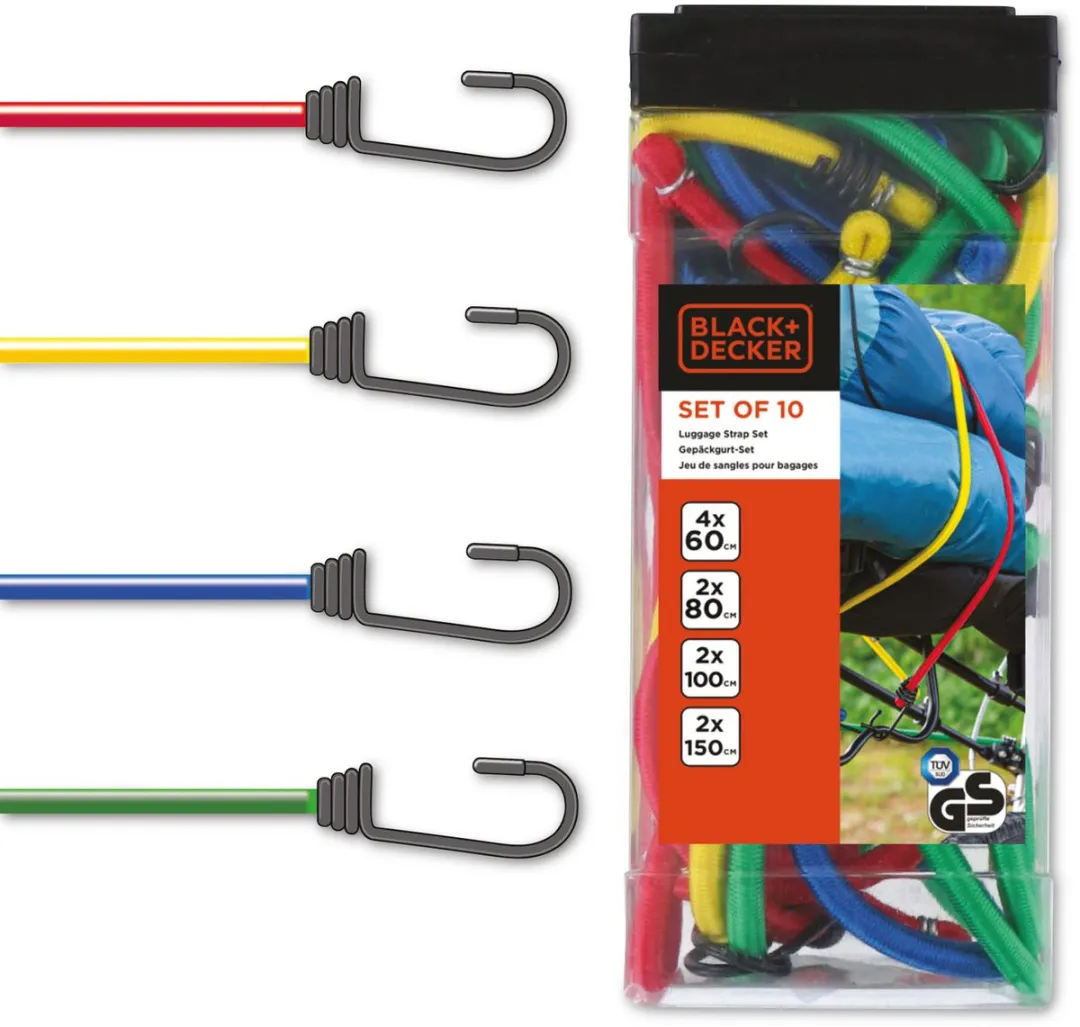 BLACK+DECKER Spanelastiek Set 10 Stuks