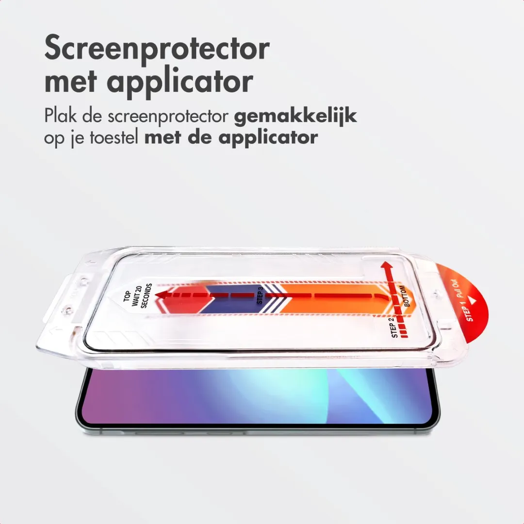 Accezz Screenprotector Samsung Galaxy A57 - Glas met anti-dust applicator