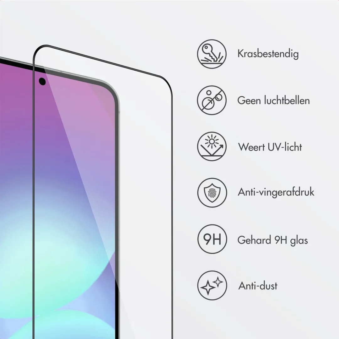 Accezz Screenprotector Samsung Galaxy A57 - Glas met anti-dust applicator