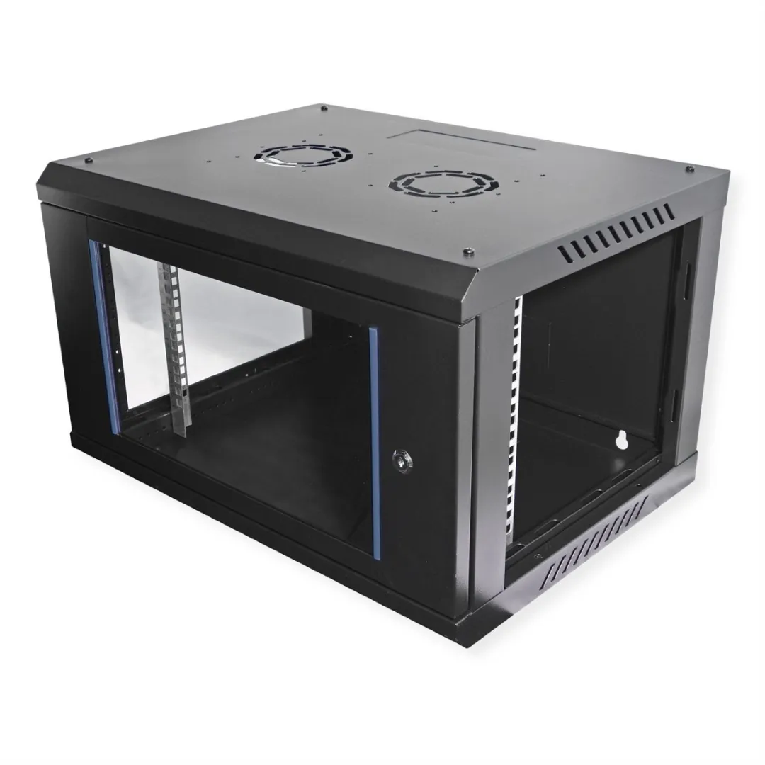 VALUE 19 inch wandbehuizing 6 HE, 600x450 mm zwart, bouwpakket