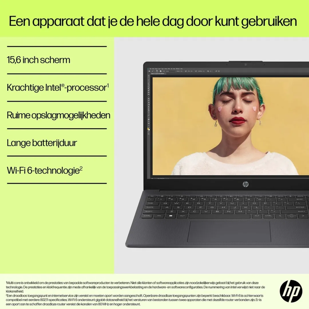 HP 15-fd0971nd Laptop - i7-1355U 16GB 512GB SSD - Zilver - afbeelding 6 van 6