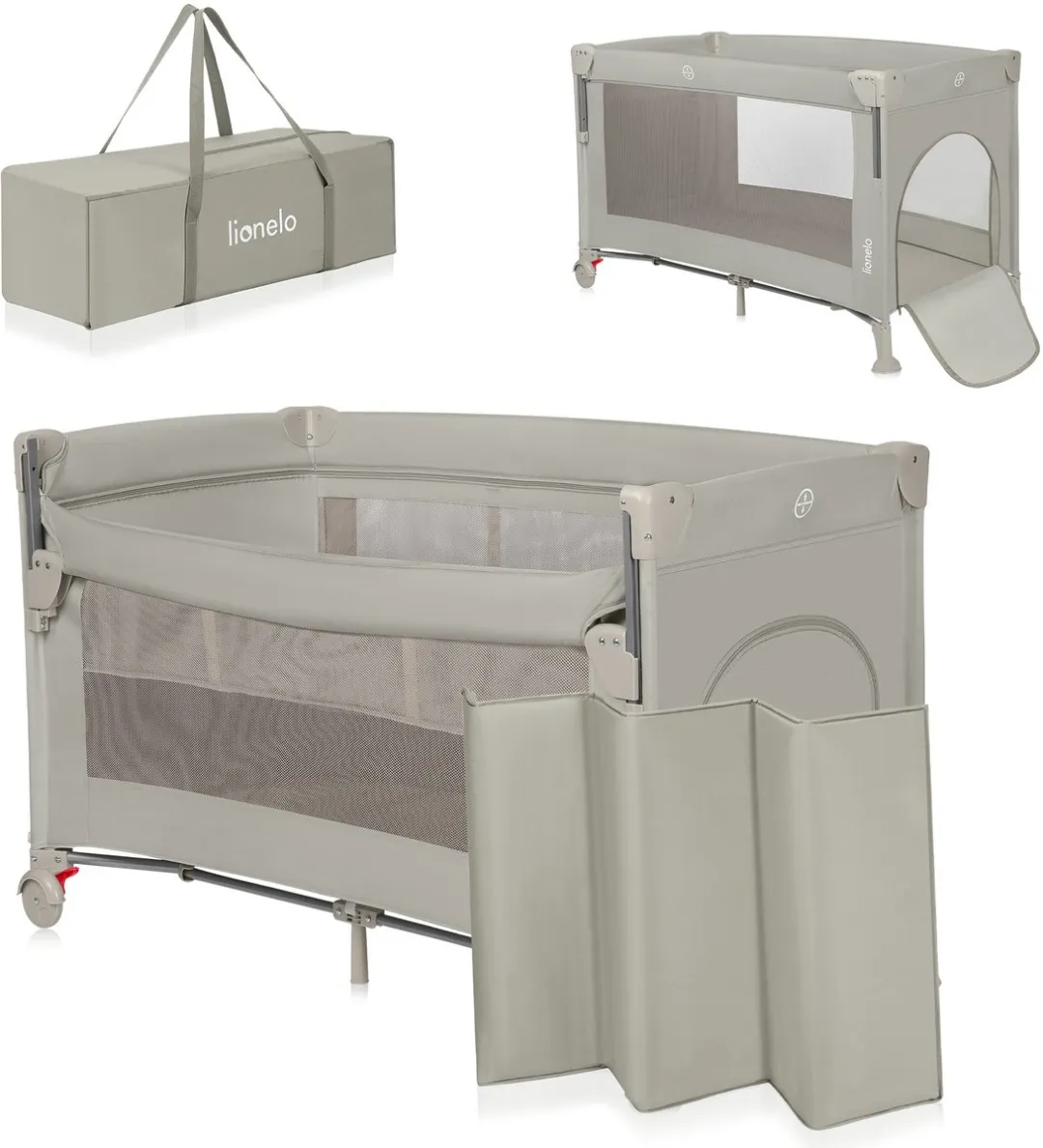 Lionelo Ellen Reisbedje 3-in-1 Beige - 15 kg - Opvouwbaar