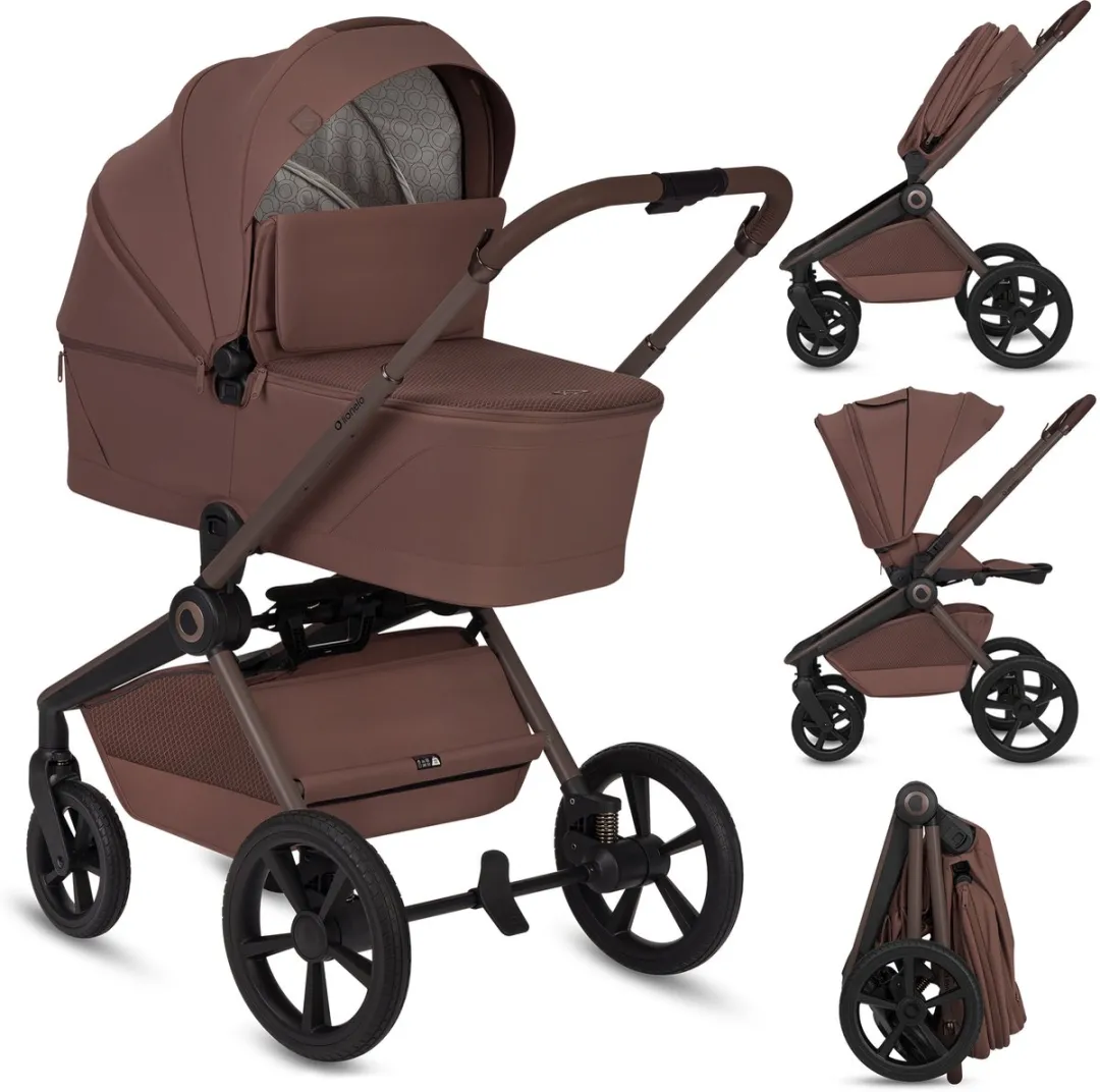 Lionelo Freya 2in1 Kinderwagen Reiswieg & Wandelwagen - Zwart